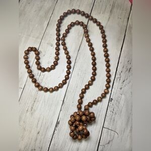 Chic Wooden Beaded Boho Necklace